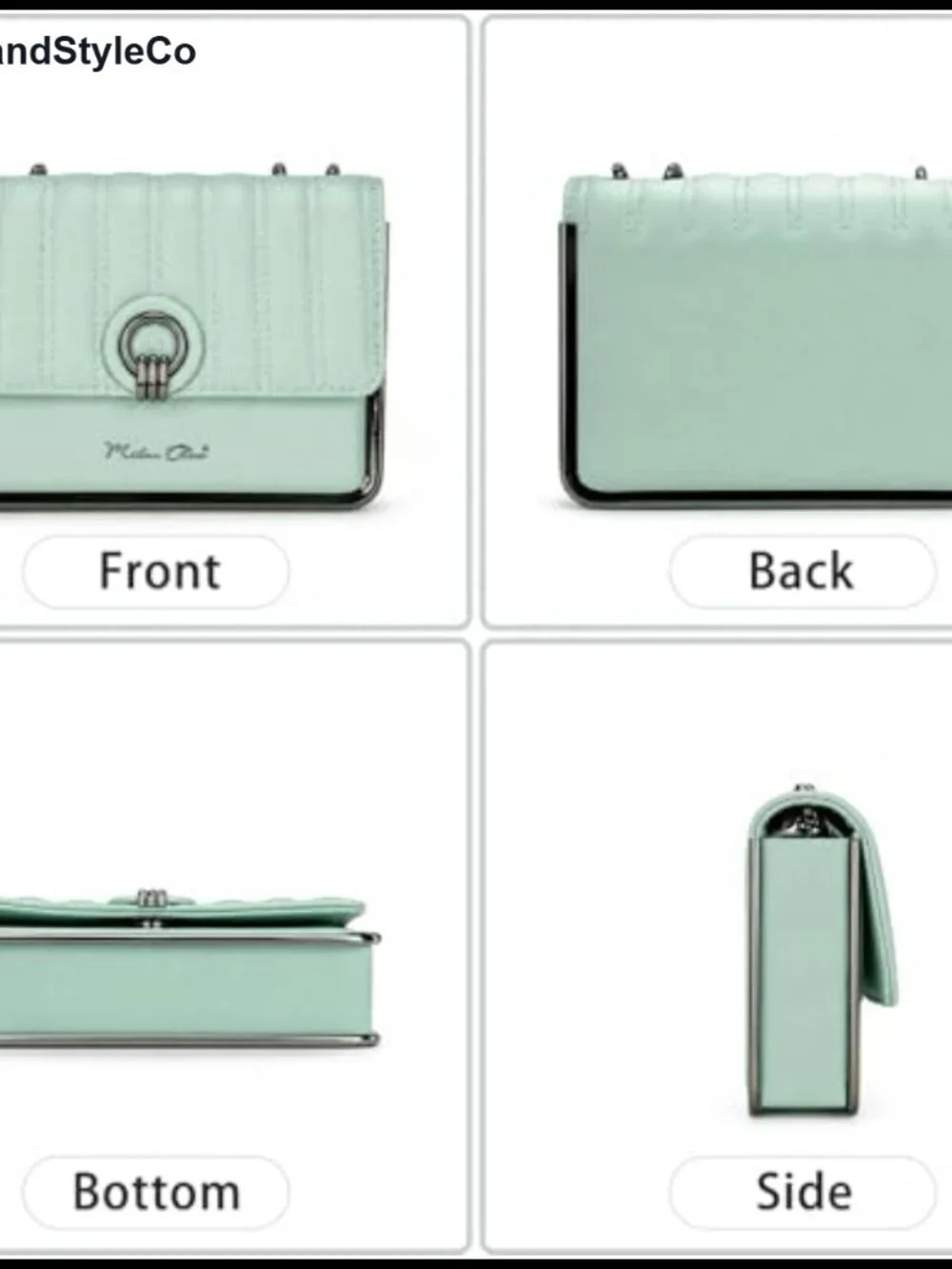 Quilted PU Leather Crossbody Bag Adjustable Strap Clutch Purse